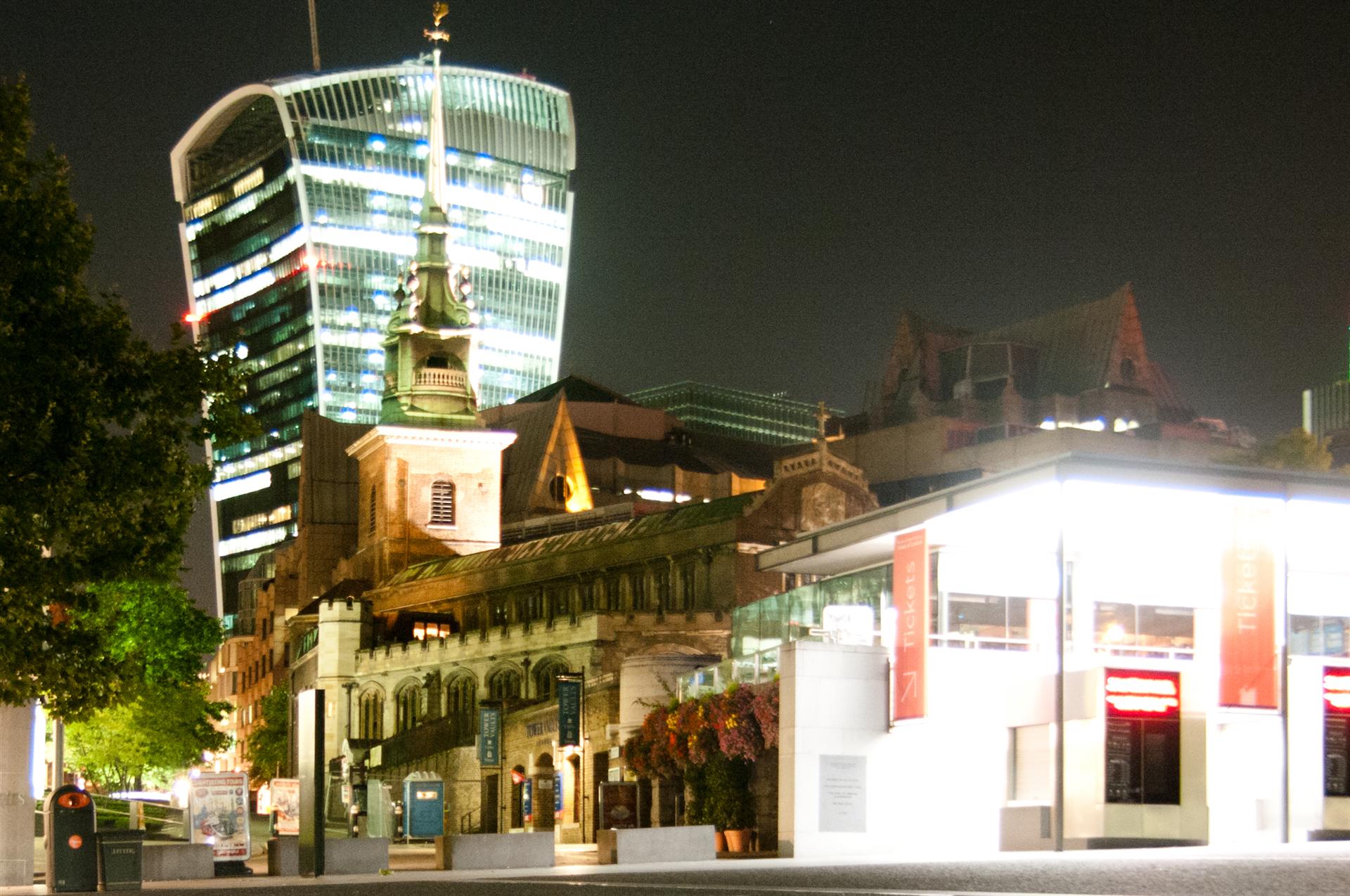 City of London skyline at night, covered by GMH corporate chauffeur services